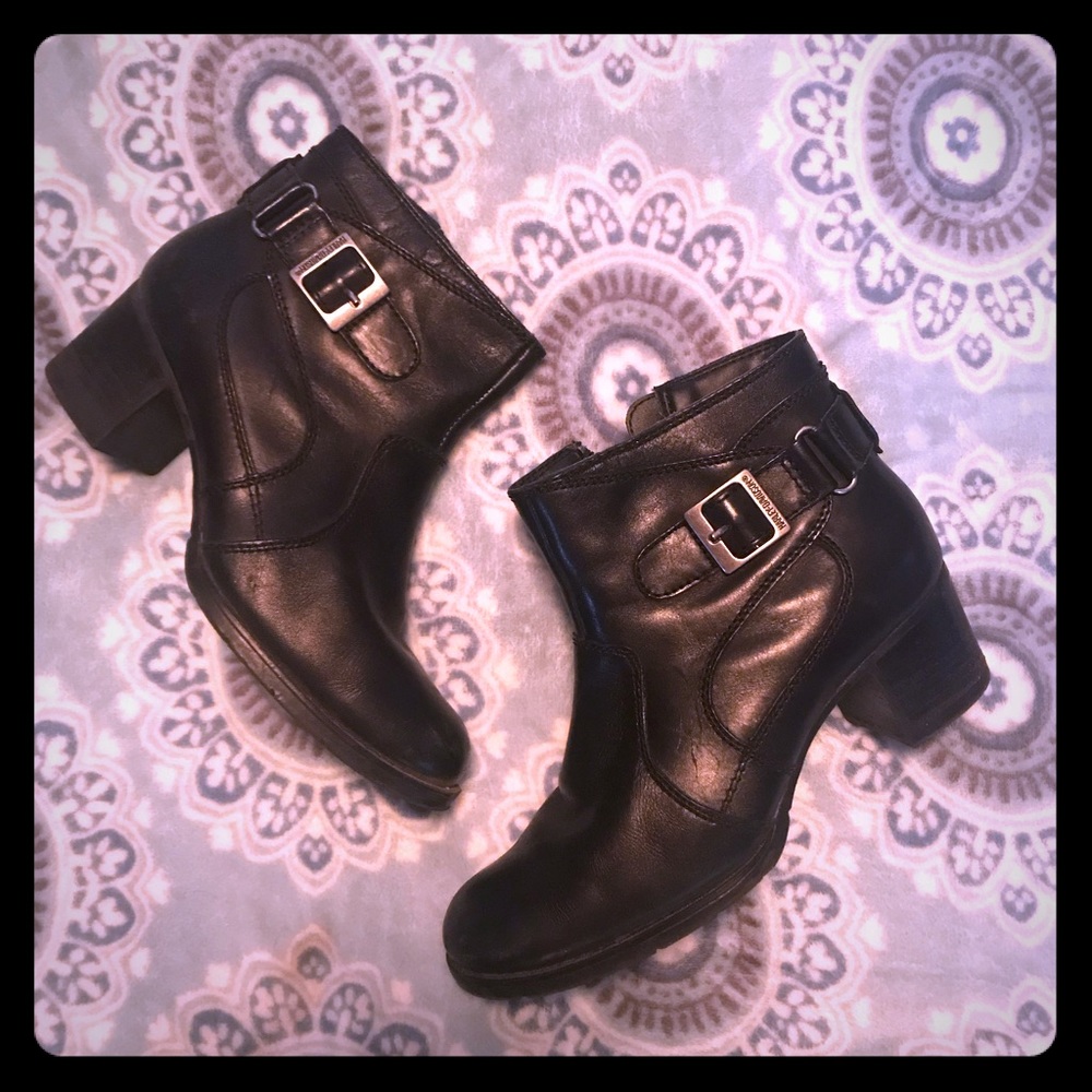 Harley Davidson Leather Booties